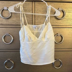 ☆ WeWoreWhat White Tie Strap Sleeveless Top, Small
